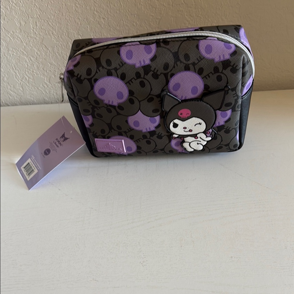 Impressions Purple and Black Cosmetic Bag